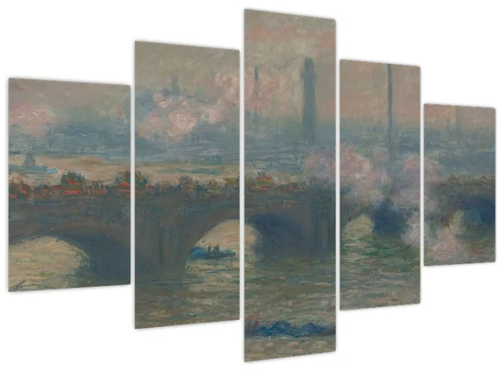 Tablou - Claude Monet, Waterloo Bridge, Gray Day, reproducere (150x105 cm)