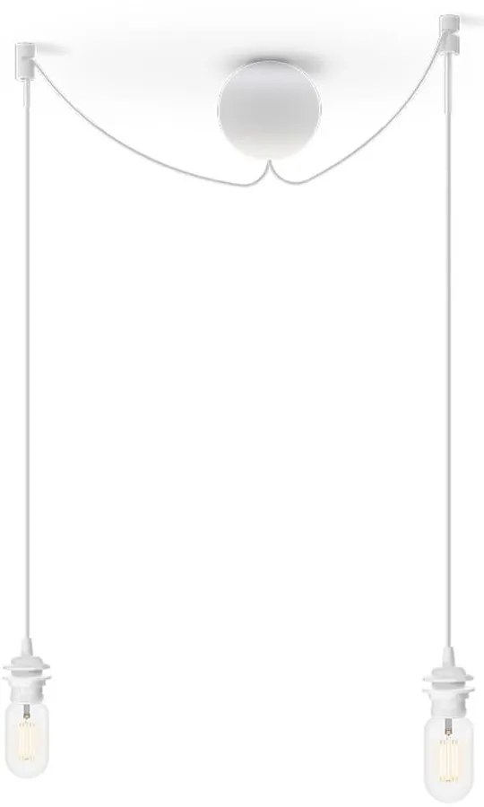 Cablu suspensie dublă pentru corpuri de iluminat UMAGE, alb