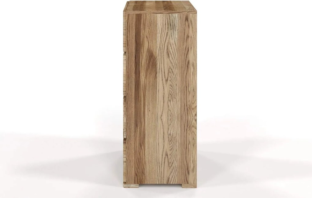 Comodă lemn masiv TerraCraft Stejar 3 Sertare, 80 × 45 × 108 cm - Stejar auriu