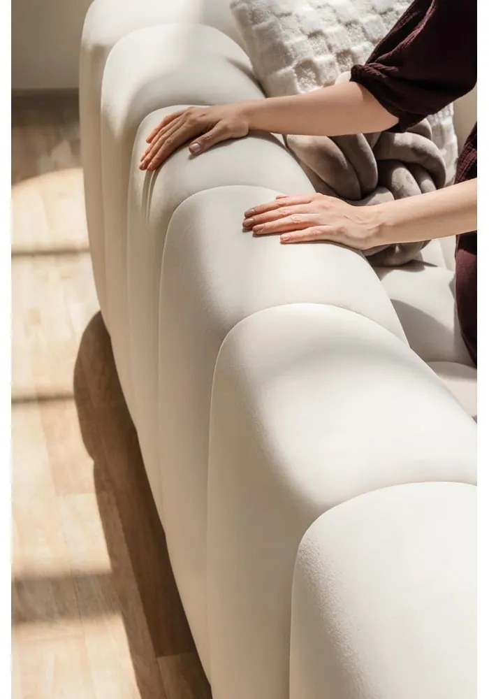 Colțar turcoaz cu tapițerie din catifea (cu colț pe partea stângă, cu șezlong) Cube – Bonami Selection