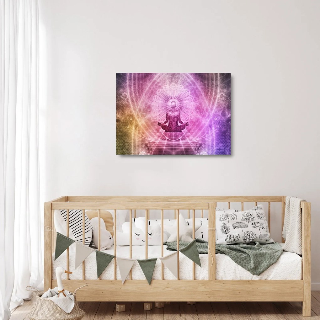 Tablou pe sticlă meditație (70x50 cm)