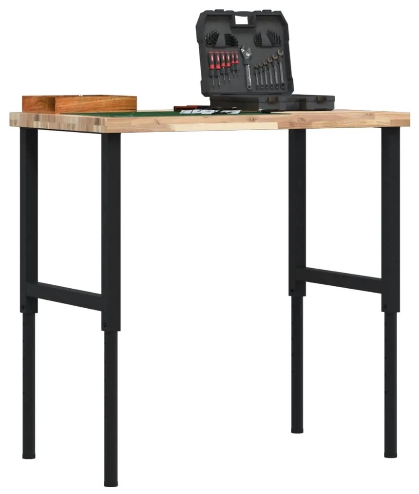vidaXL Banc lucru 100x60x(73-99,5) cm lemn masiv acacia dreptunghiular