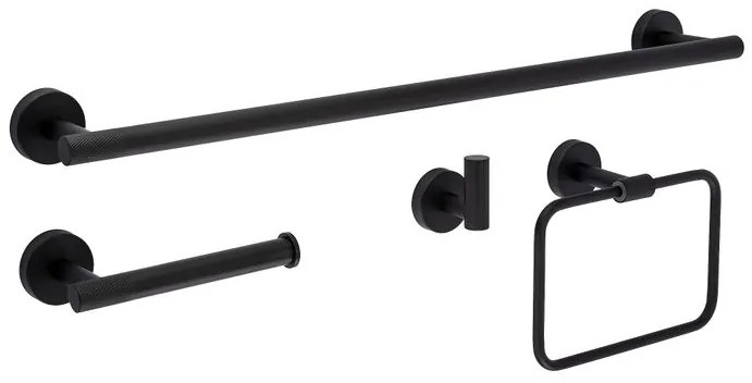 Set accesorii pentru baie GRID 4 piese negru