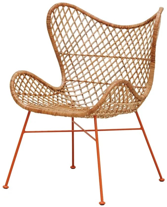 Scaun dining, bej ,din rattan, Tangerine