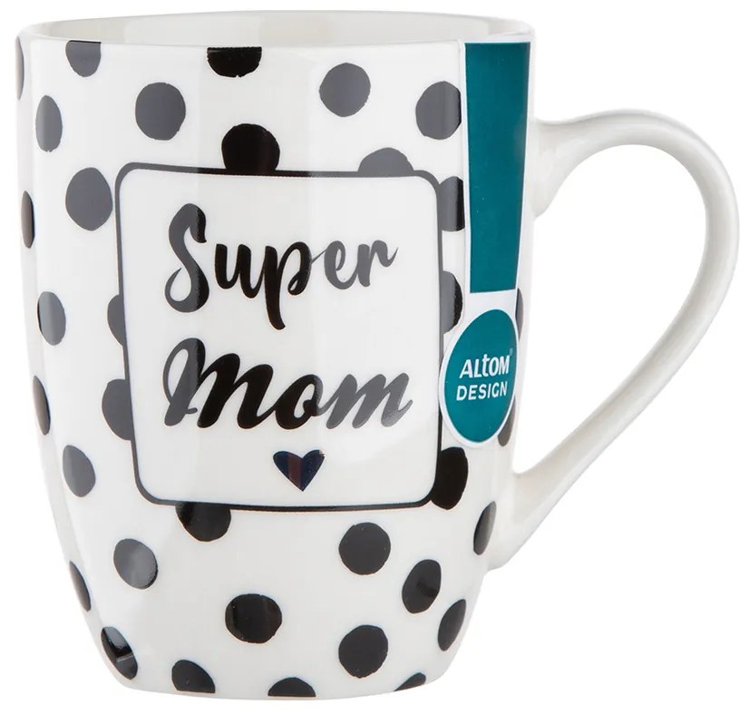 Cană de porțelan Altom Super mom,  300 ml