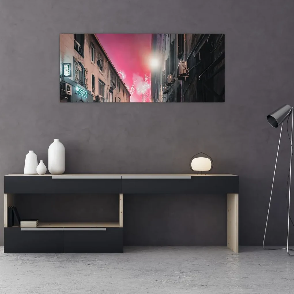 Tablou - Artificii din Marseille (120x50 cm), în 40 de alte dimensiuni noi