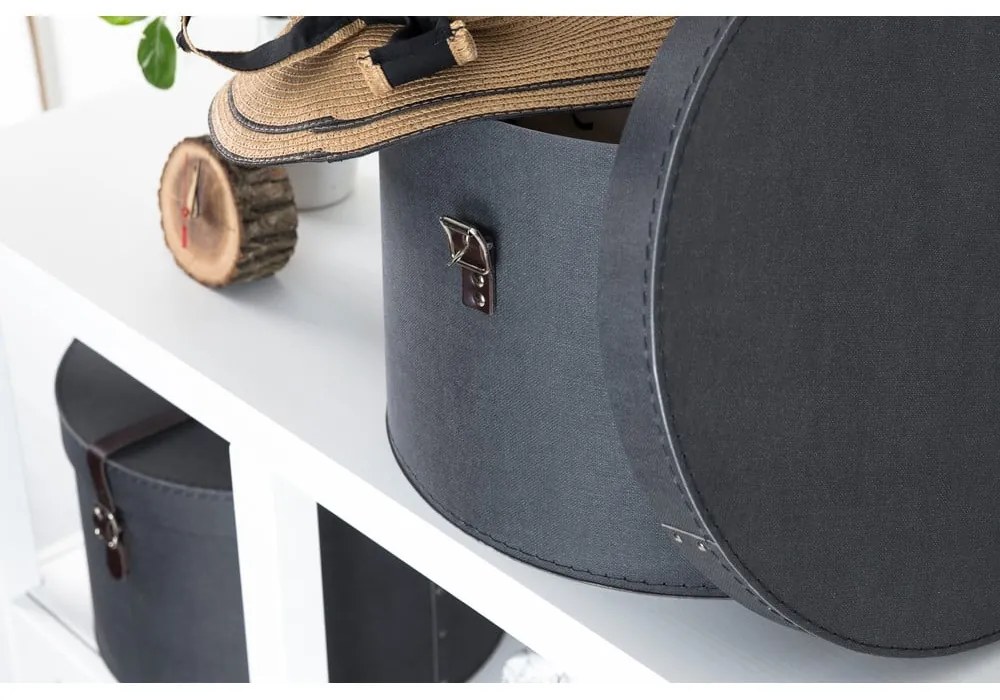 Set 2 cutii Bigso Box of Sweden Rut, negru