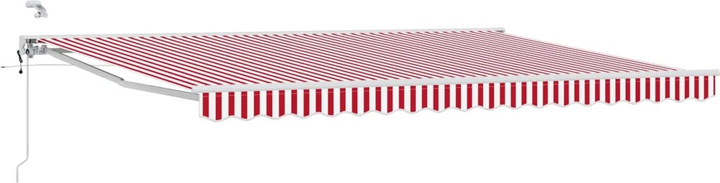 vidaXL Cort electric retractabil Roșu și Alb 4 × 3 m