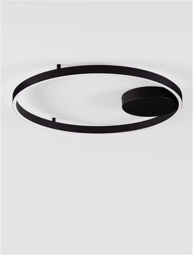 Lustra LED aplicata design modern minimalist HEDRA D-60cm negru