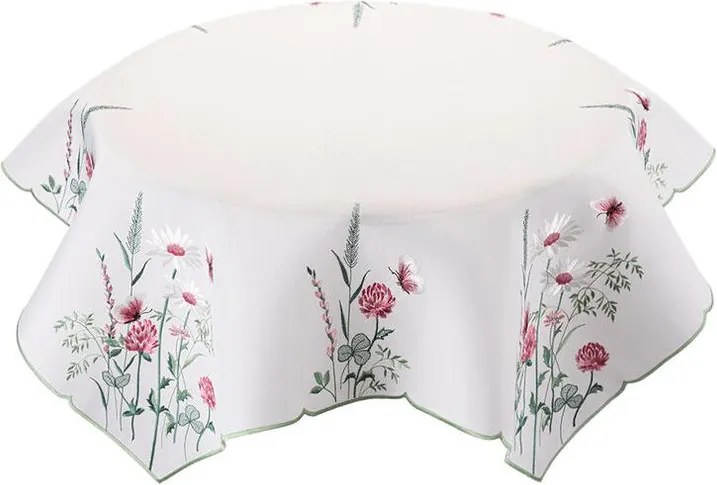 decoDoma Față de masă brodată FLORI ROZ 85 x 85 cm