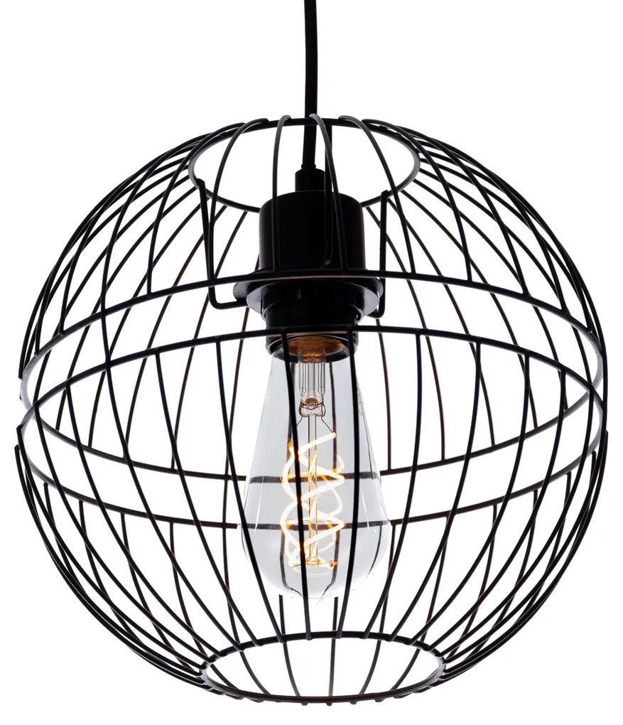 Lampă modernă cu pandantiv neagră cu 3 lumini - Sphaera