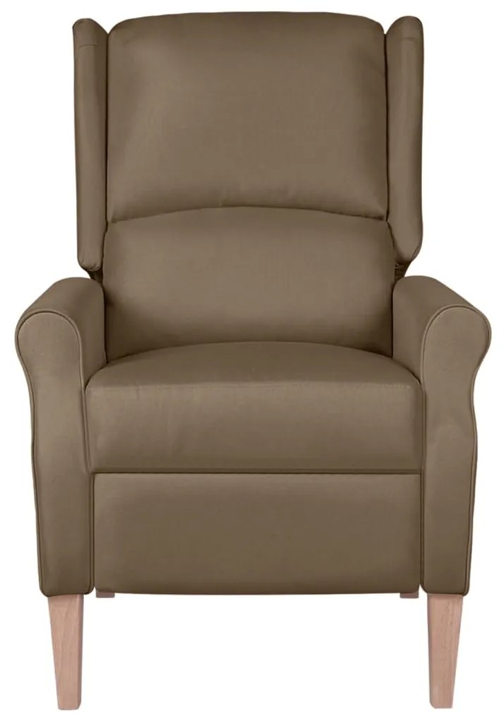 329266 vidaXL Fotoliu rabatabil, gri taupe, material textil