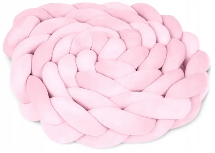 Protectie laterala pentru patut impletita 3 M Ricokids 722113 Roz deschis