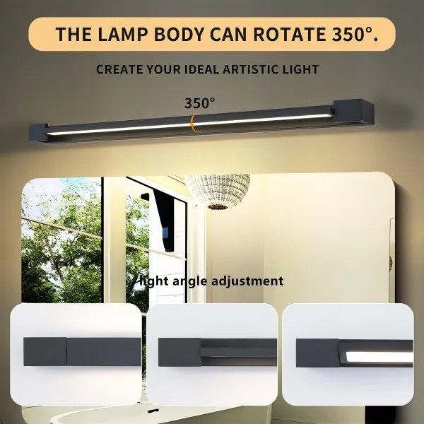 Brilagi-LED Lampă pentru oglindă de baie AQUA LINE LED, 24W, 230V, 90 cm, IP44, negru