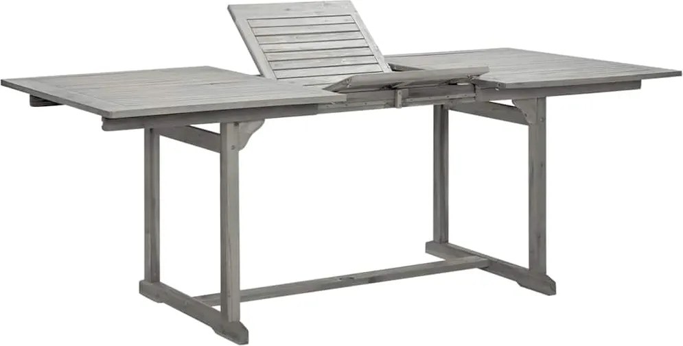 vidaXL Masă de grădină, (150-200)x100x75 cm, lemn masiv de acacia