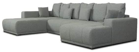 Coltar U Extensibil Otis Stanga, 6 Locuri, Lada Depozitare, Gri, 357 Cm