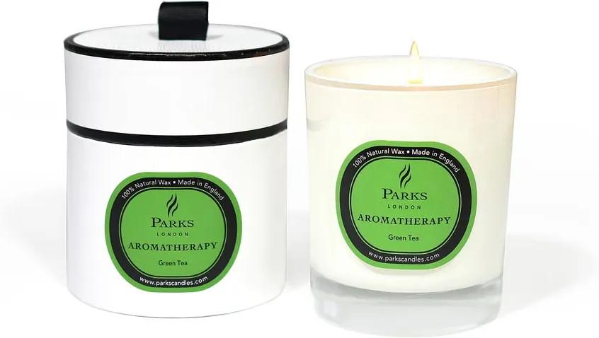 Lumânare parfumată Parks Candles London Aromatherapy, aromă de ceai verde, durată ardere 45 ore