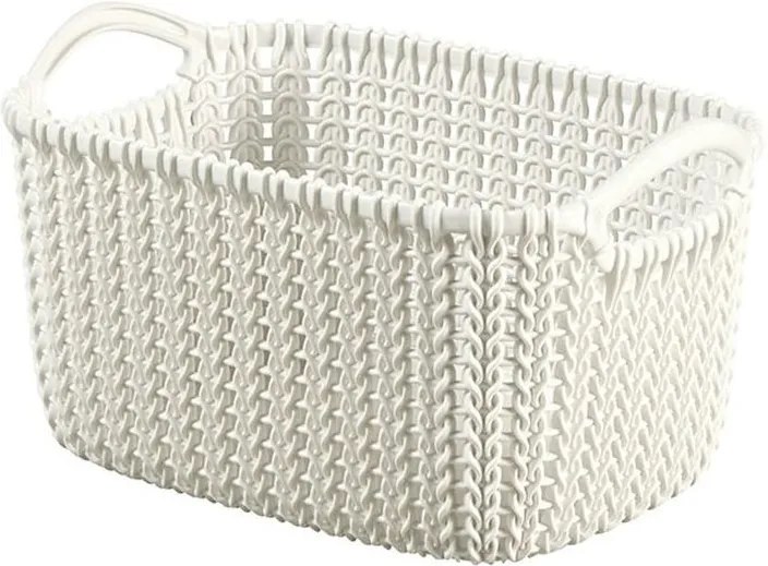 Cos impletit KNIT XS Curver, culoare crem 8 l