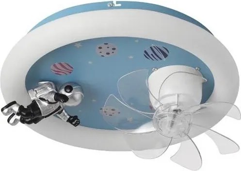 LED Plafonieră pentru copii, reglabilă, cu ventilator LED/48W/230V 3000/4000/6000K albastru