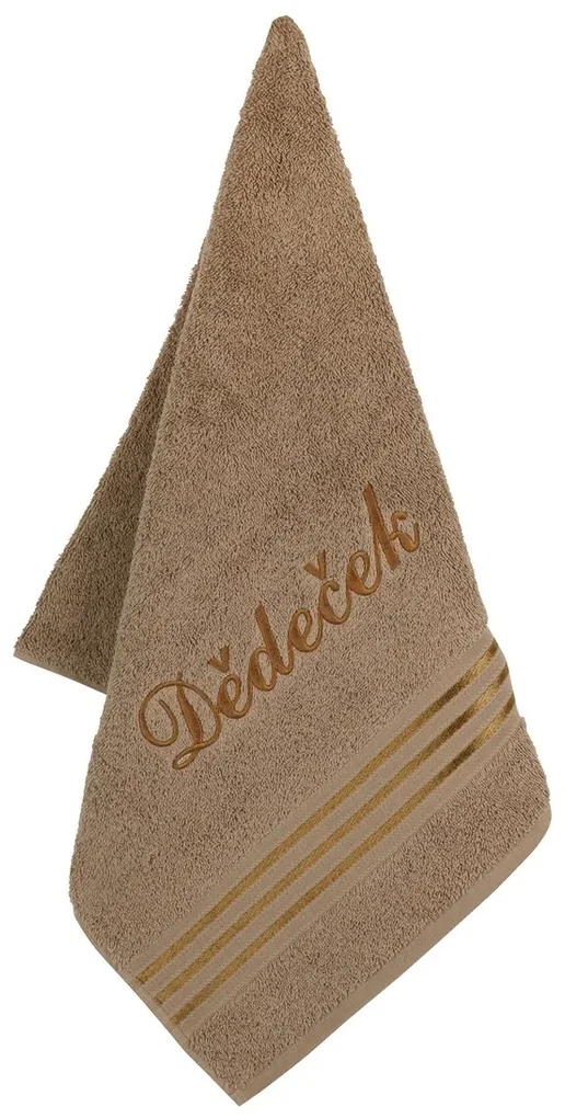 Prosop Bellatex broderie Grandfather maro, 50 x 100 cm