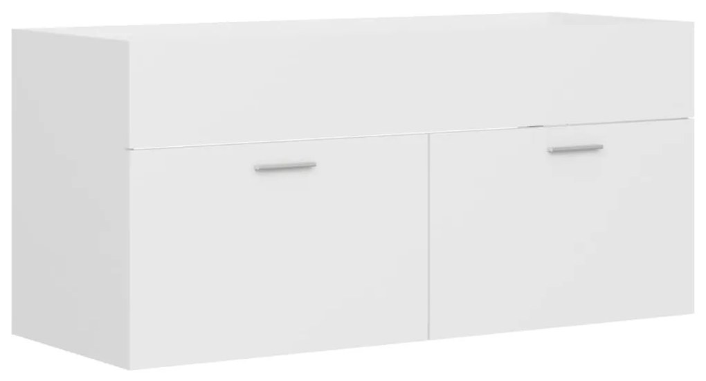 804674 vidaXL Dulap pentru chiuvetă, alb, 100x38,5x46 cm, PAL