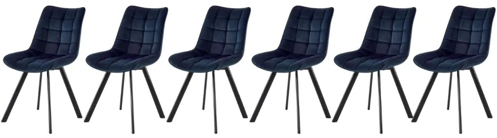 Set 6 scaune K332 velvet bleumarin