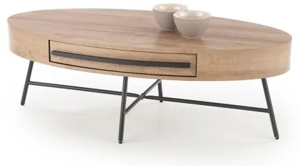 Măsuță de cafea CAROLINA 41x120 cm stejar auriu/negru