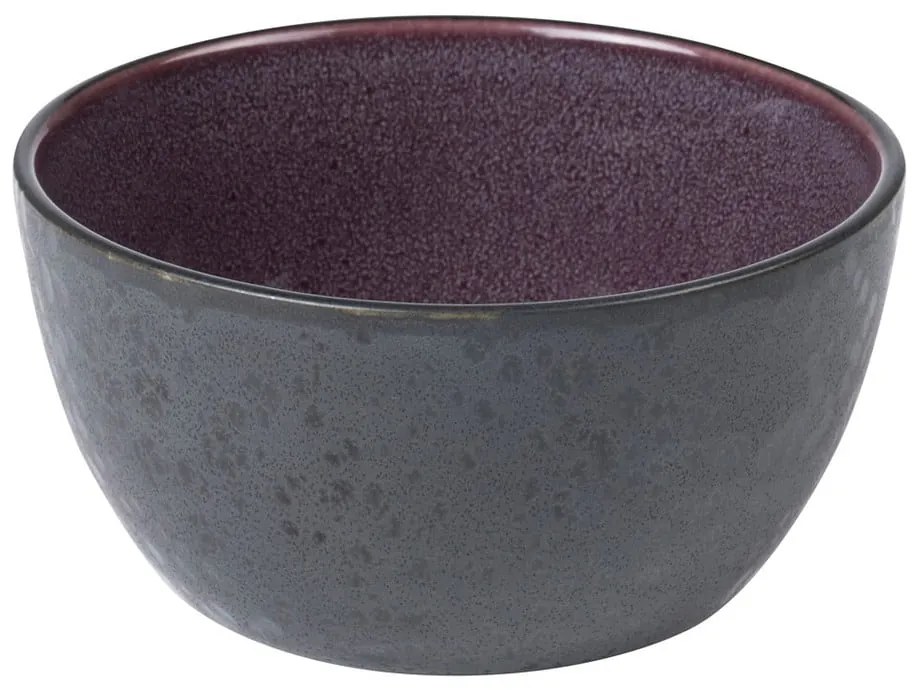 Bol servire din gresie Bitz Premium, ø 14 cm, violet-negru