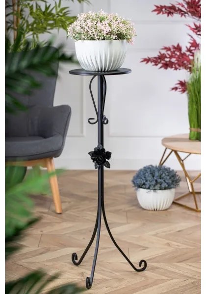 Suport de flori 95x39 cm negru