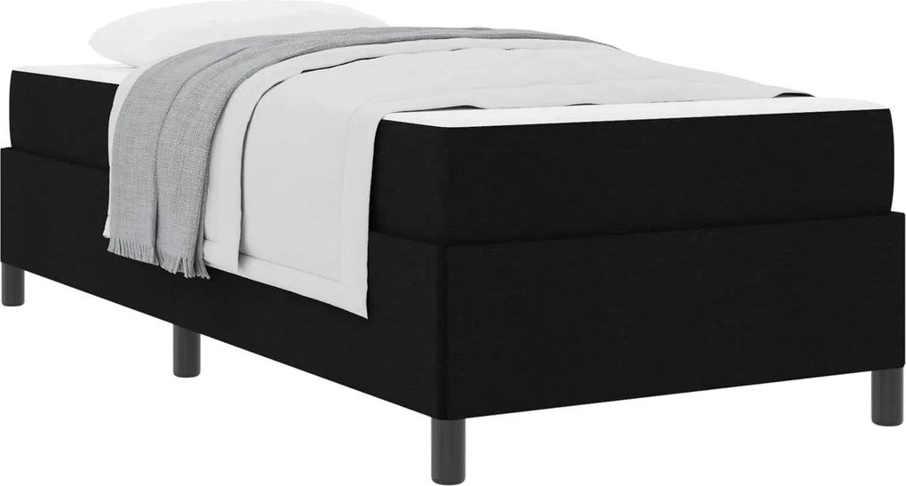 vidaXL Pat cu arcuri Negru 80 x 200 cm țesătură