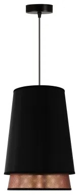 Lustră pe cablu BELL Duolla SHINY 1xE27/15W/230V d. 25 cm negru/cupru