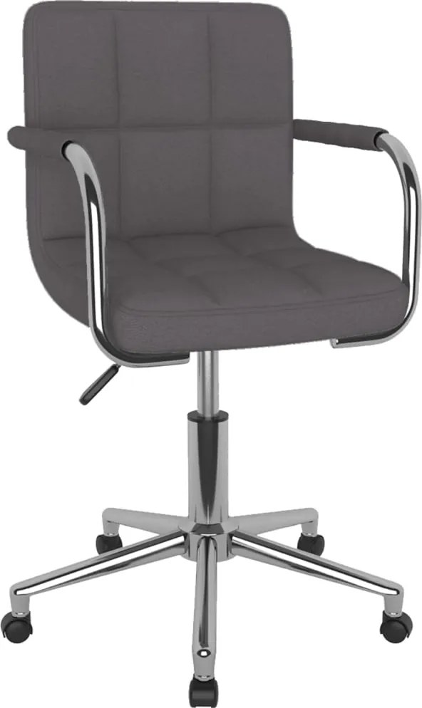 vidaXL Scaun de birou pivotant, gri taupe, material textil