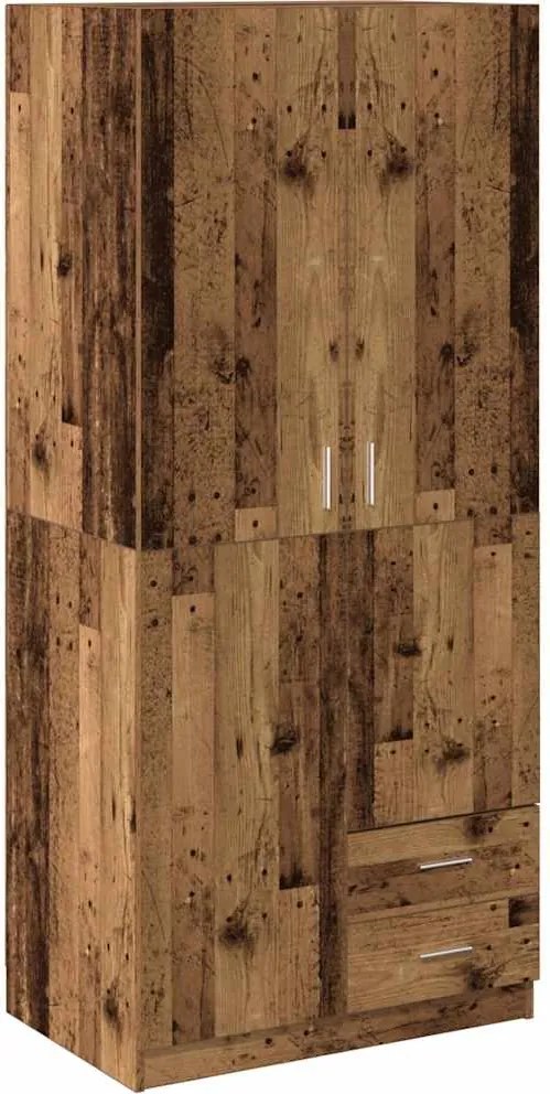 vidaXL Șifonier, Lemn vechi, 80x52x180 cm, lemn prelucrat