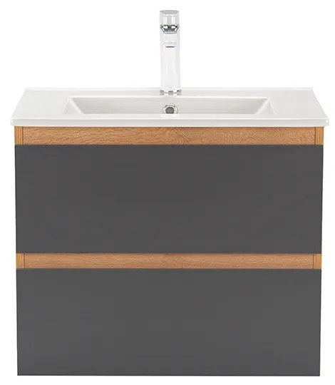 Dulap inferior Vario Forte 60 cu lavoar stejar-antracit