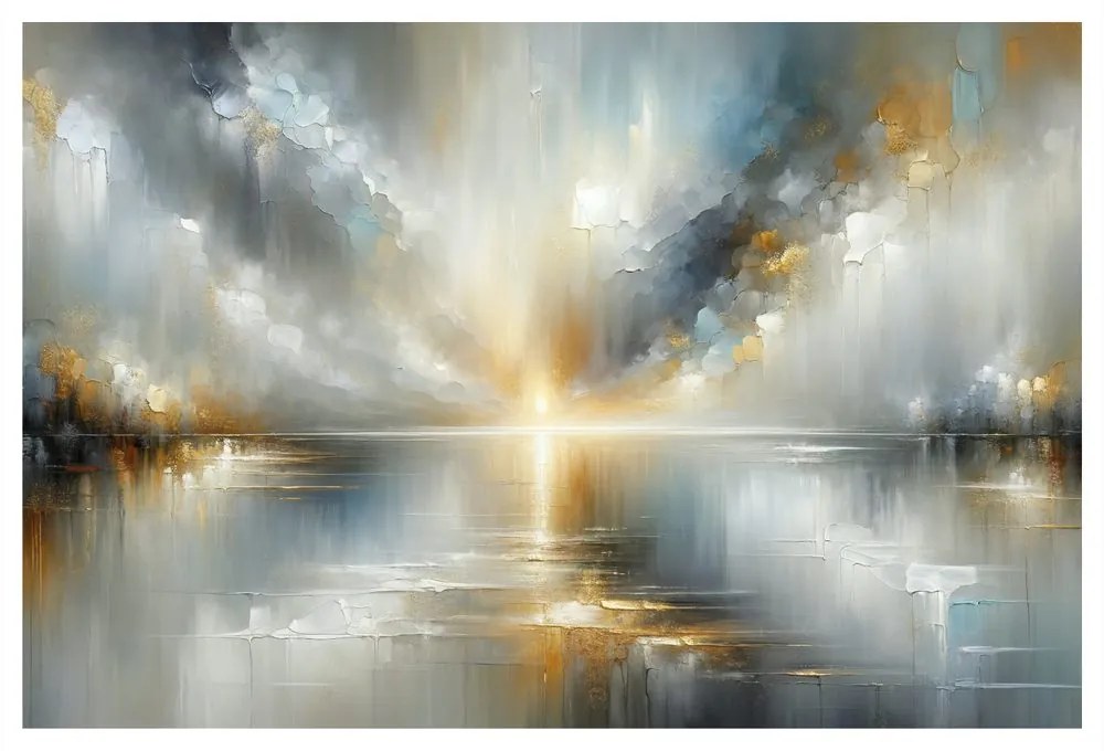 Tablou lumină aurie deasupra orizontului