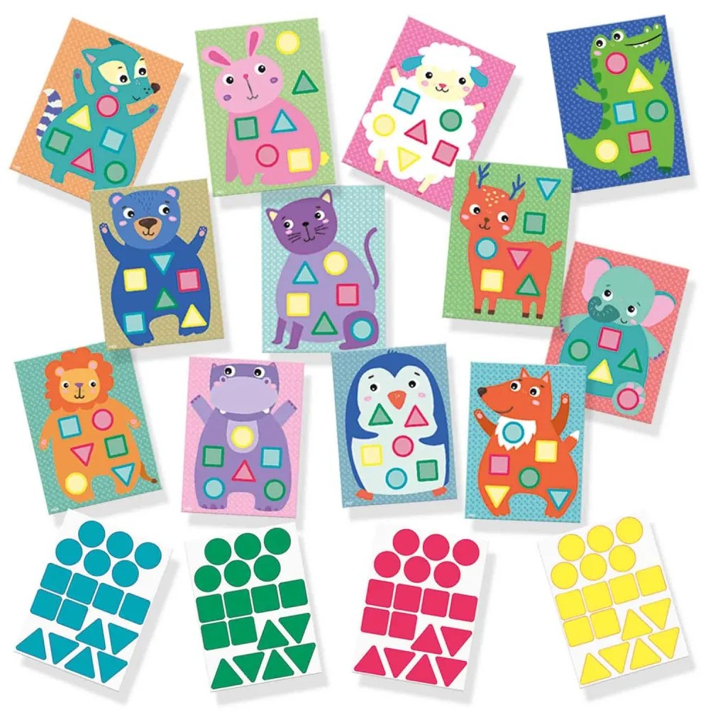 My first - Set creativ copii cu autocolante mozaic, animale
