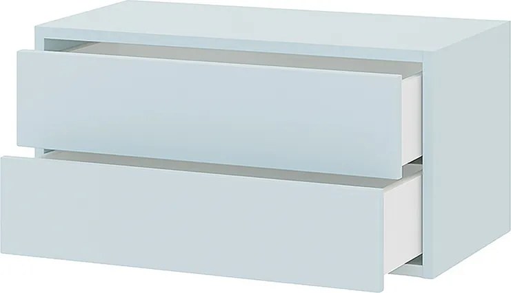 Boxie 2 sertare dulap de perete 40x80x37 cm albastru