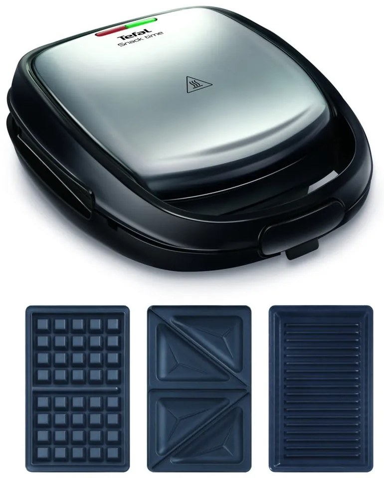 Sandwich maker negru-argintiu Snack Time - Tefal