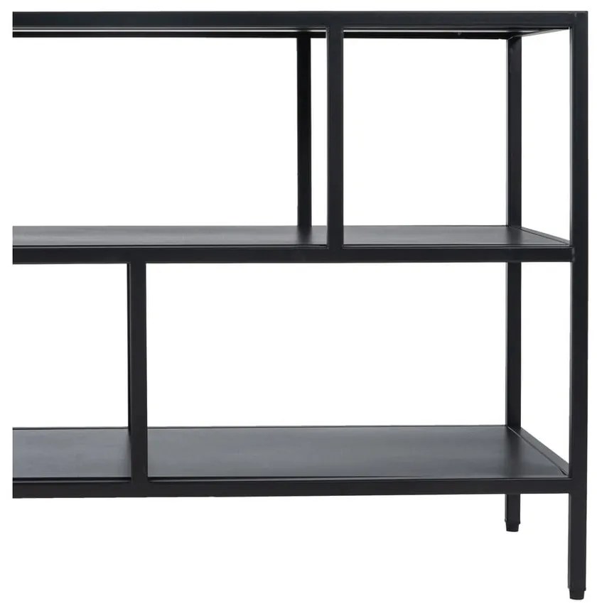 Comodă TV neagră din oțel 120x55 cm – Ixia