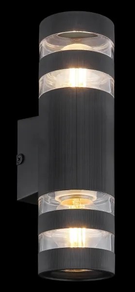 Globo 78260S - Aplica de perete HAYES 2xE27/10W/230V, neagră