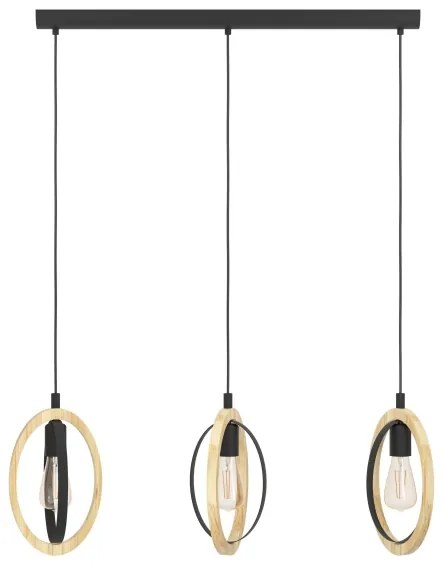 Eglo 43462 - Lustră pe cablu BASILDON 3xE27/40W/230V