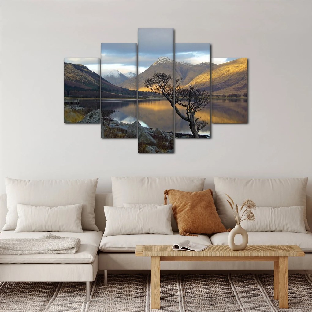 Tablou - Munții de lângă lac (150x105 cm)