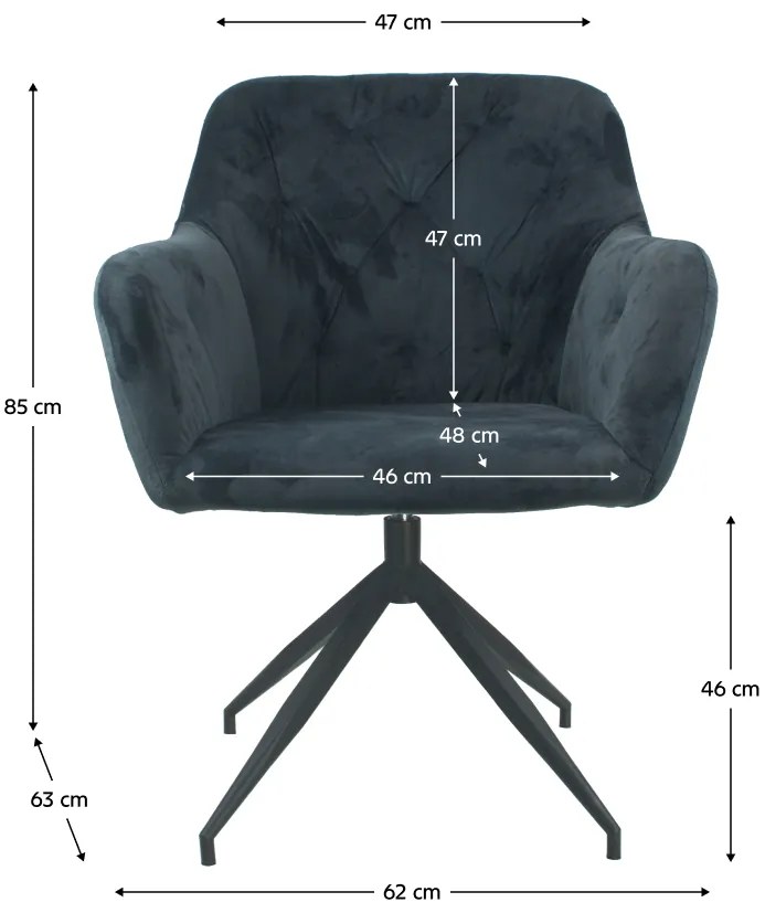 Scaun rotativ Viata (gri închis + negru) . 1064126