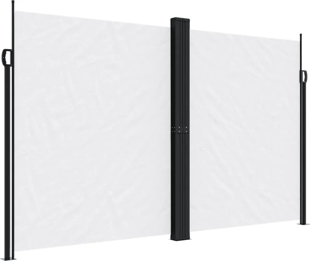 vidaXL Copertină laterală retractabilă, alb, 200x1000 cm