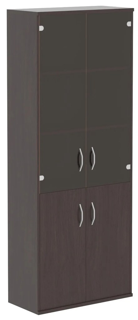 Dulap documente cu vitrina Imago wenge, 77 x 36,5 x 197, 5 cm