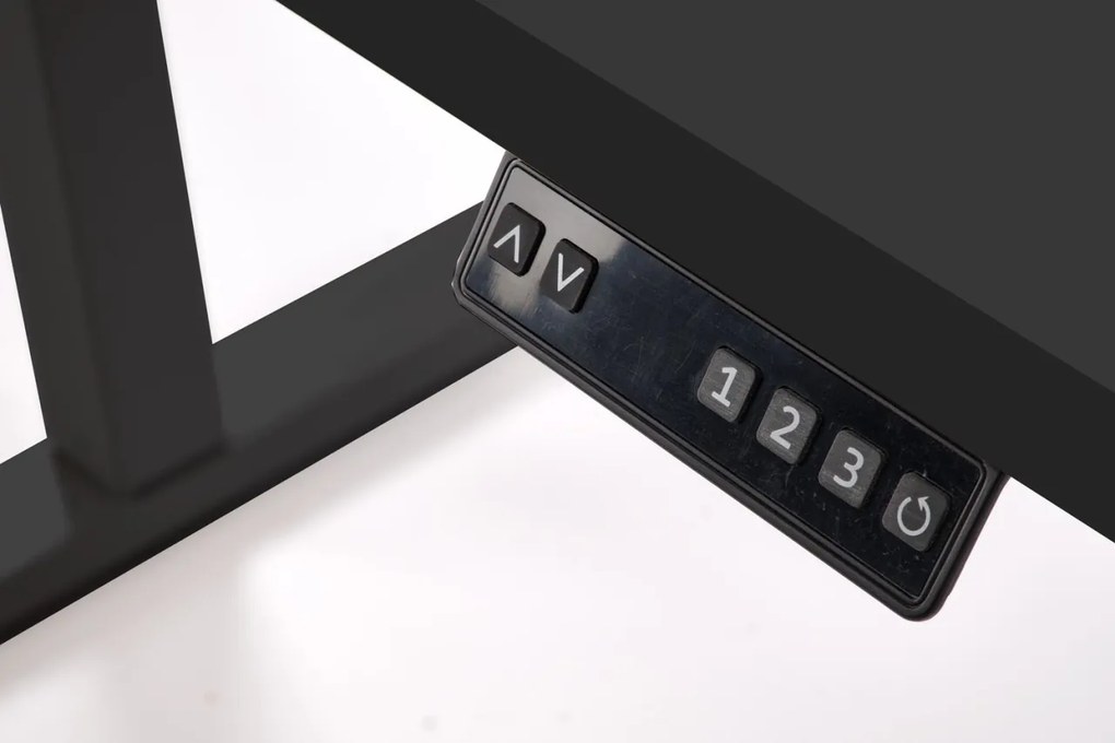 Masa de birou cu functie de reglare a inaltimii B54 negru/negru L120 cm