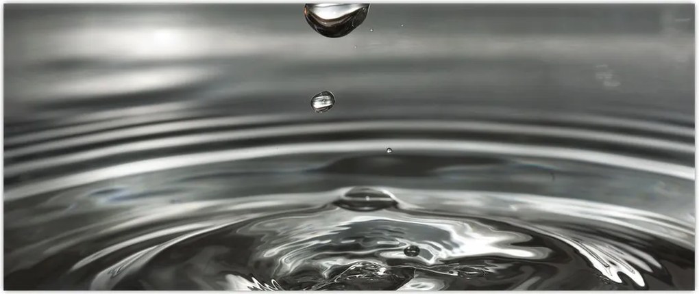 Tablou - Picături de apă (120x50 cm)