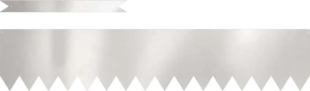 vidaXL Margine pentru gazon 20 pcs Argintiu 100 x 0.05 x 20 cm