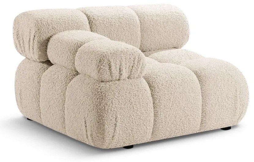Modul pentru canapea modulară bej cu tapițerie din țesătură bouclé (cu colț pe partea stângă ) Bellis – Micadoni Home