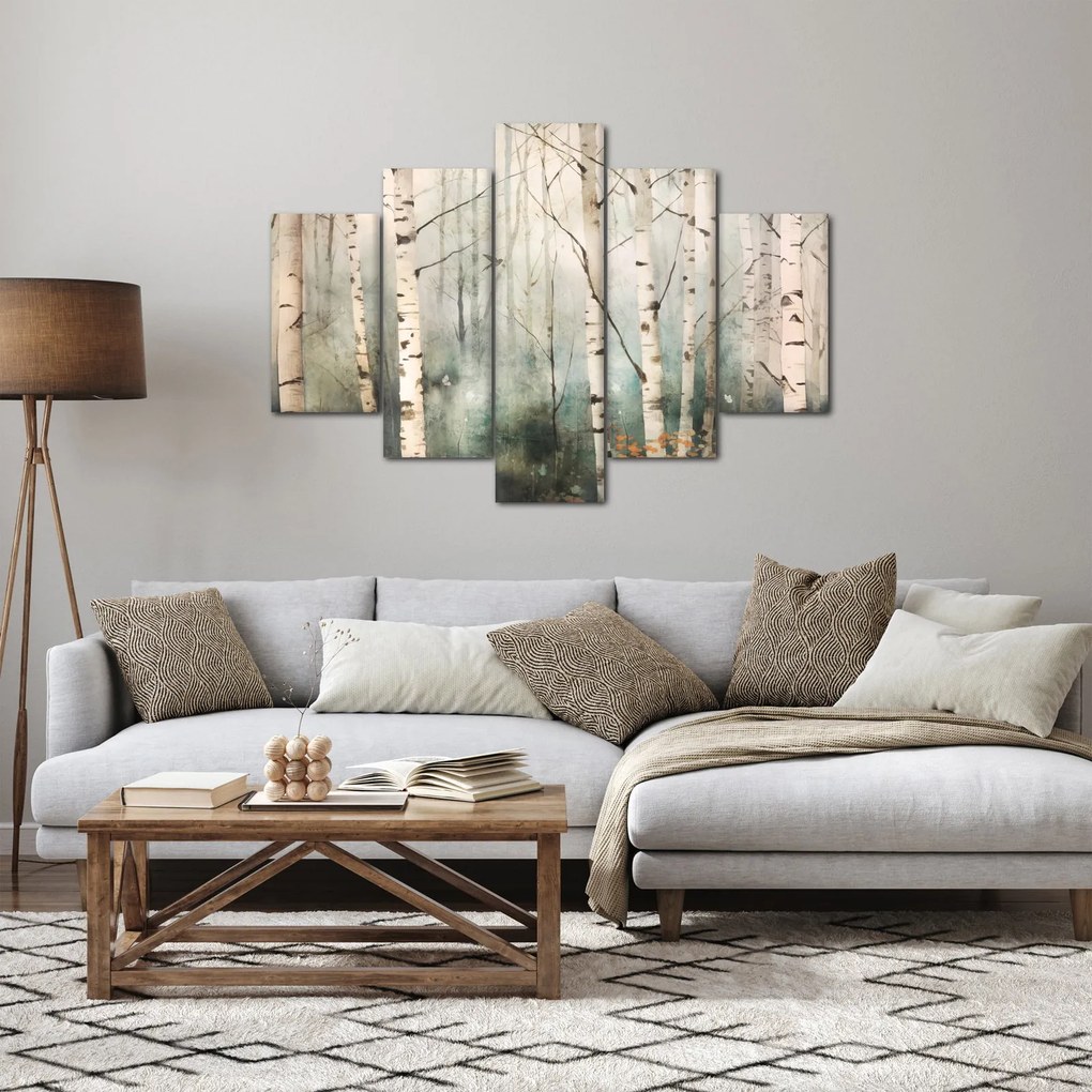 Tablou - Desenarea unui model de pădure (150x105 cm)